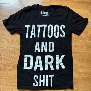 Bold Black Short Sleeve Tee with Graphic Print